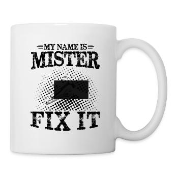 He can fix everything, Father's Day Dad can fix everything - Mug - white - Right