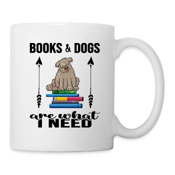 Read reading hour Bookworm likes "books and dogs" - Mug - white - Right