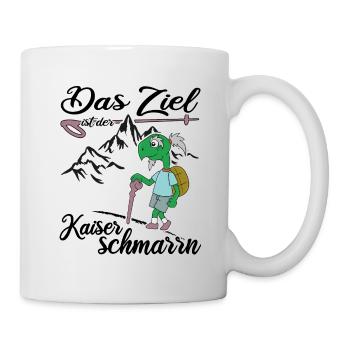 Bergwandern "Kaiserschmarrn" servus alpin Almhütte - Tasse - Weiß - Rechts