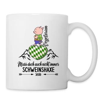 vegetarier bio vegetarisch alpin veganlife alpen - Tasse - Weiß - Rechts