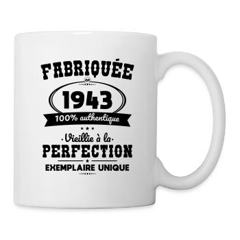 Anniversaire 81 ans - Fabriquée en 1943 - Mug blanc - blanc - Droite