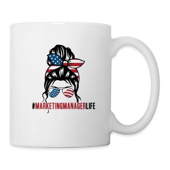 Responsable Marketing Life Messy Hair Bun Patriotic - Mug blanc - blanc - Droite