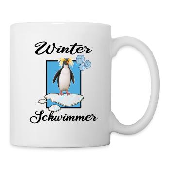 Eisbaden Winterschwimmer Eiswasser Winterbaden - Tasse - Weiß - Rechts