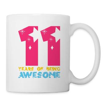 11 ANS D’ÊTRE UNE LICORNE GÉNIALE 11E ANNIVERSAIRE - Mug blanc - blanc - Droite