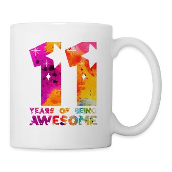 11 ANS D’ÊTRE UNE LICORNE GÉNIALE 11E ANNIVERSAIRE - Mug blanc - blanc - Droite