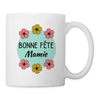 MAMIE. FÊTE DES MÈRES. BONNE FÊTE MAMIE. JE T'AIME - Mug blanc - blanc - Droite