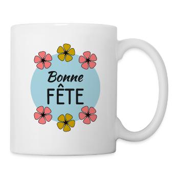 MAMIE. FÊTE DES MÈRES. BONNE FÊTE MAMIE. JE T'AIME - Mug blanc - blanc - Droite