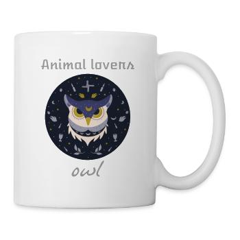 Animal lovers owl design - Tasse - Weiß - Rechts
