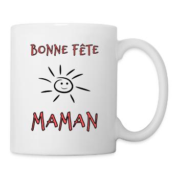MAMAN. FÊTE DES MÈRES. BONNE FÊTE MAMAN. FÊTE - Mug blanc - blanc - Droite