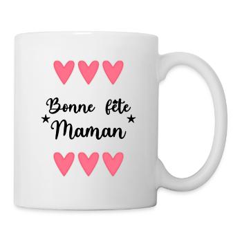 BONNE FÊTE MAMAN. MAMAN. FÊTE DES MÈRES. FÊTE - Mug blanc - blanc - Droite