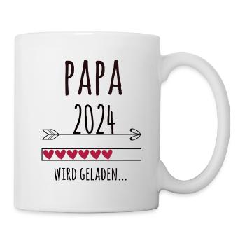 Papa 2024 Schwangerschaft werdender Vater Geschenk - Tasse - Weiß - Rechts