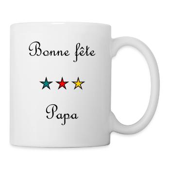 BONNE FÊTE PAPA. PAPA. FÊTE DES PÈRES. BONNE FÊTE - Mug blanc - blanc - Droite