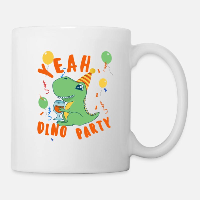 Yeah Dino Party - Tasse - Weiß