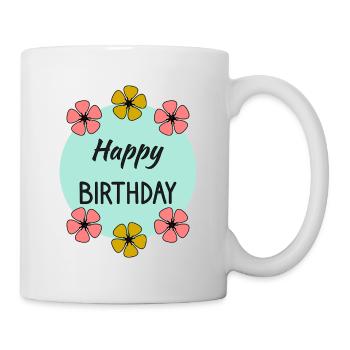 ALLES GUTE ZUM GEBURTSTAG. ALLES GUTE ZUM GEBURTSTAG. JAHRESTAG. - Tasse - Weiß - Rechts