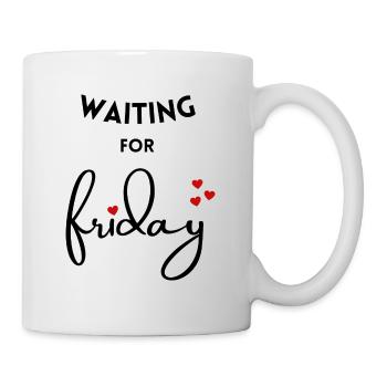 En attendant vendredi - enfin le week-end - Mug blanc - blanc - Droite