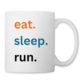 Manger. Dormir. Courir. - Mug blanc - blanc - Droite