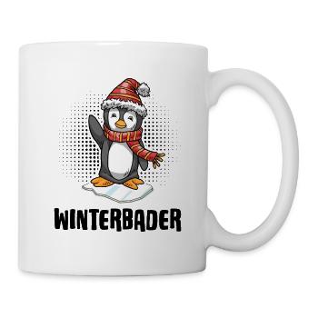 Winterbader Pinguin Eisbader Eisbad - Tasse - Weiß - Rechts