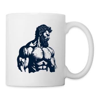 Powerful muscle figure - Mug - white - Right