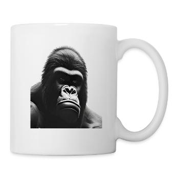 Silberrücken-Gorilla - Tasse - Weiß - Rechts
