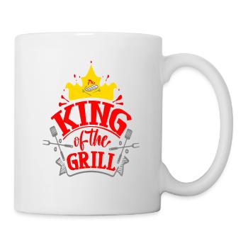 König des Grills - Tasse - Weiß - Rechts