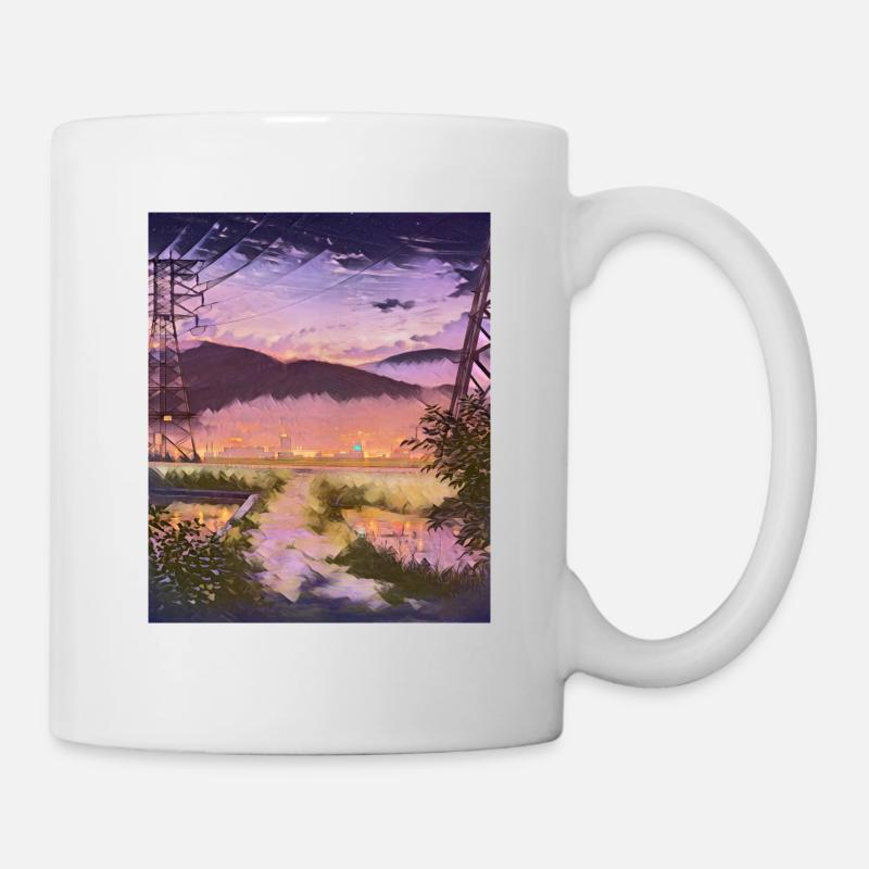 Die japanische Landschaft - Tasse - Weiß