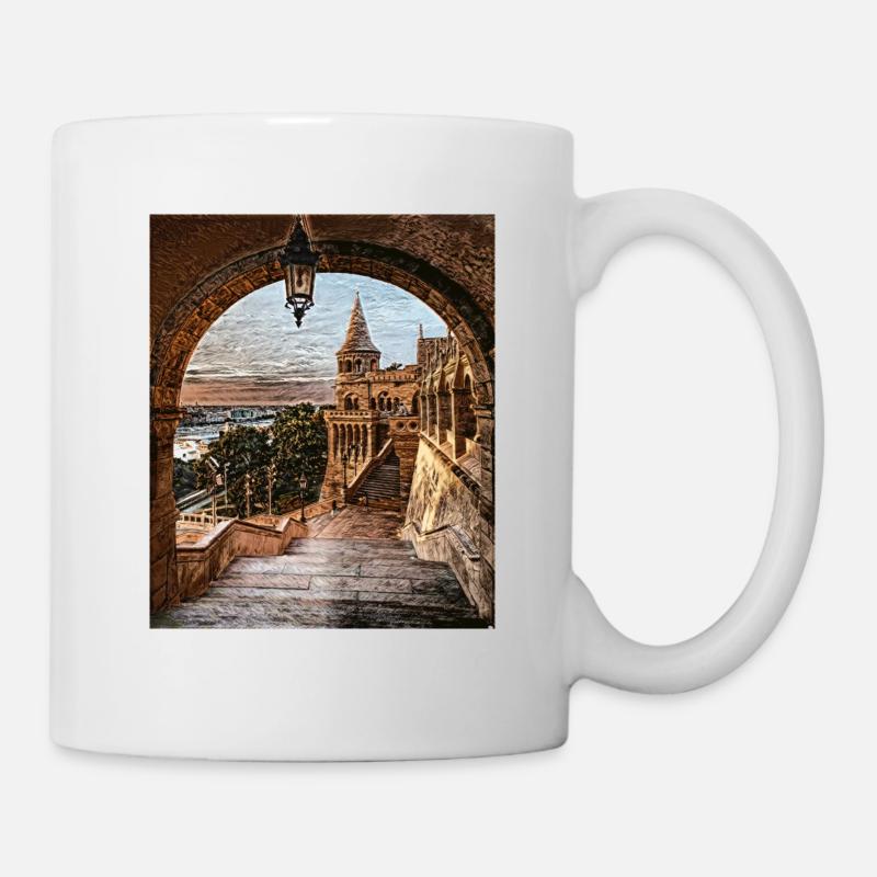 Fischerbastei, Budapest, Ungarn - Tasse - Weiß