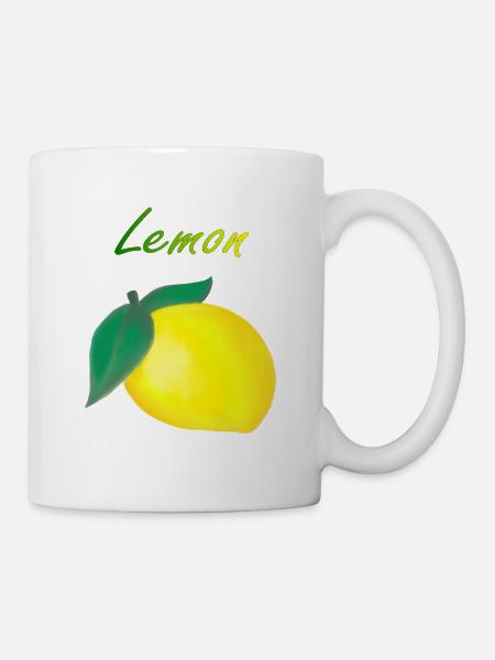 Zitrone - Tasse - Weiß