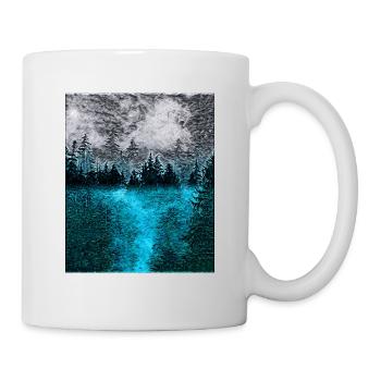 Tranquil Forest at Night - Mug - white - Right