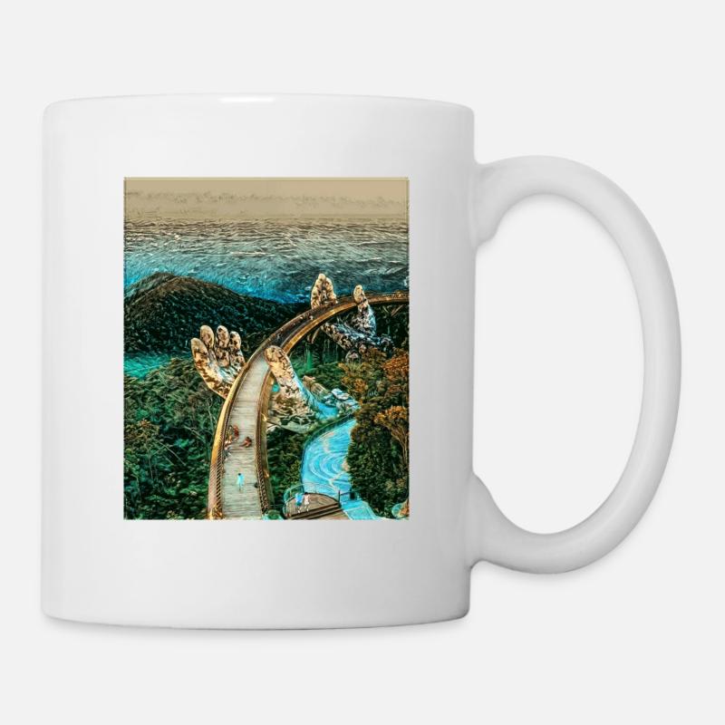 Golden Bridge, Da Nang, Vietnam - Mug - white