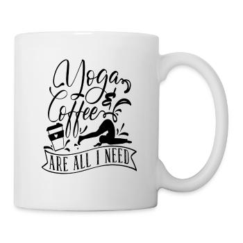 Yoga & Coffee are all I need - Mug - white - Right