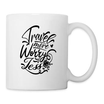 Travel more, worry less - Mug - white - Right