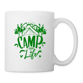 Vie de camp - Mug blanc - blanc - Droite