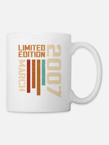 März 2007 Jubiläum 2007 Retro 2007 März - Tasse - Weiß