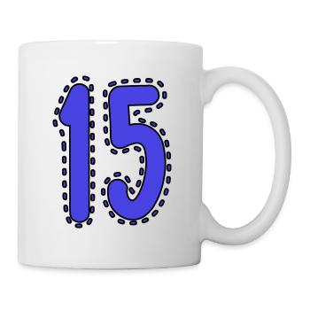 15. 15 ANS. 15e ANNIVERSAIRE. ANNIVERSAIRE 15 ANS. - Mug blanc - blanc - Droite