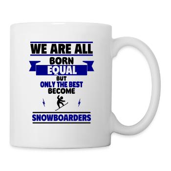 Nur die Besten werden Snowboarder - Tasse - Weiß - Rechts
