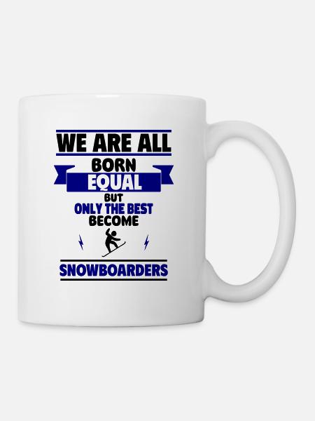 Nur die Besten werden Snowboarder - Tasse - Weiß