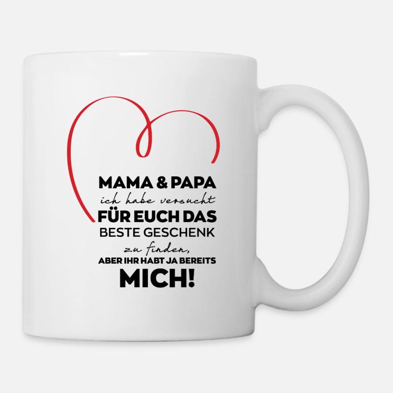 Cadeau drôle Maman Papa Parents - Mug blanc - blanc