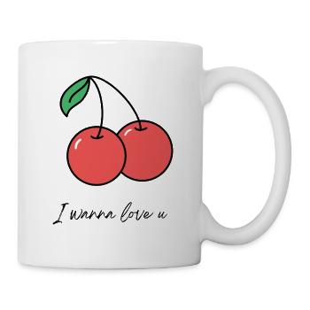 KIRSCHDUO / I want to love u - Mug - white - Right