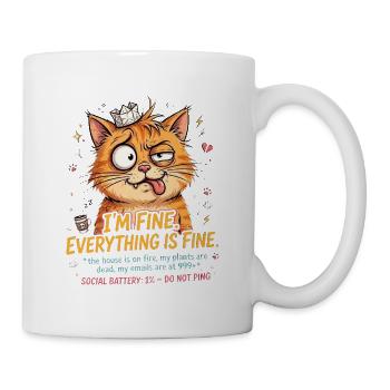 Katzenchaos: Alles ist gut - Tasse - Weiß - Rechts