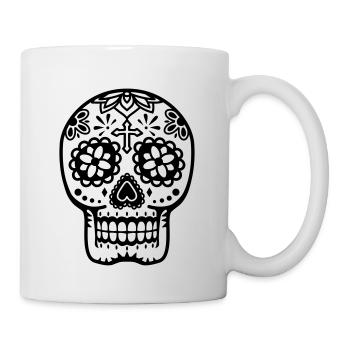 Schädel - Tasse - Weiß - Rechts