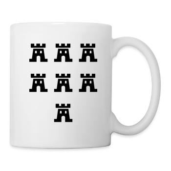 Sieben Burgen 331 s/w - Siebenbürgen einfarbig - Tasse - Weiß - Rechts