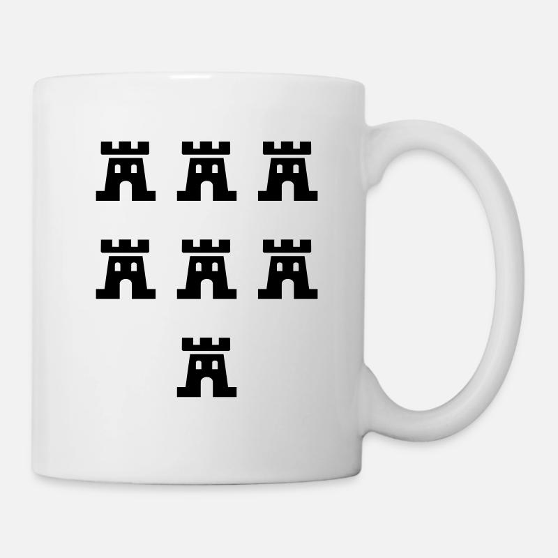 Sieben Burgen 331 s/w - Siebenbürgen einfarbig - Tasse - Weiß