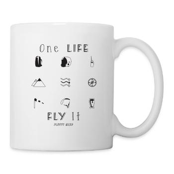 Parapente - One Life, Fly It - Mug blanc - blanc - Droite