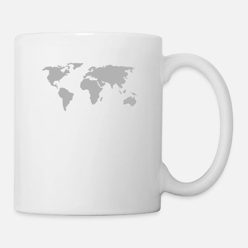 carte du monde - Mug blanc - blanc