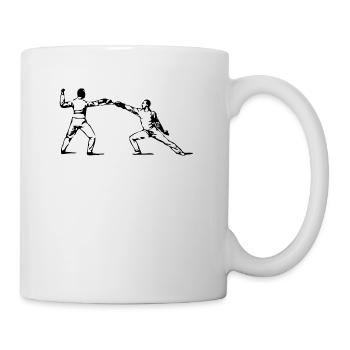 fencing floret sword parry samurai9 - Mug - white - Right