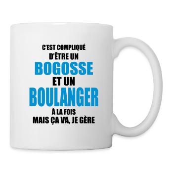 compliqué d'être un bogosse et un boulanger - Mug blanc - blanc - Droite