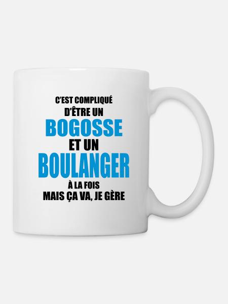 compliqué d'être un bogosse et un boulanger - Mug blanc - blanc