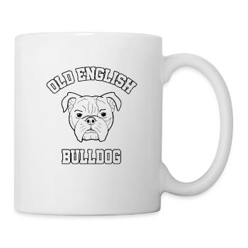 OEB Bollerkopf Bulldogge Hund EB Rüpel Geschenk - Tasse - Weiß - Rechts