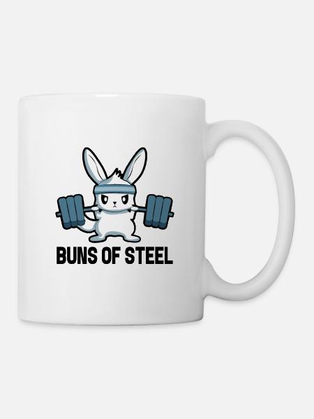 Bunny, Fitness, Gym, Motivation, Sport, Gift - Mug - white