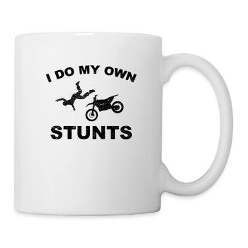 stunt, stuntman, motorcycle, jump, ramp, gift - Mug - white - Right